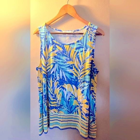 Pappagallo Sleeveless Floral Blouse - Picture 1 of 5